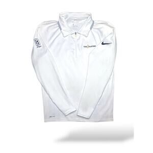 Nike Dri-FIT THE PLAYERS 1/4 Zip Pullover White Long Sleeve Golf Mens M